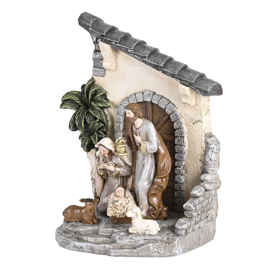 Individual Christmas Nativity Figurine 5.75 x 6.75 Inch Resin Holy Family Palm by Dicksons, product view 2