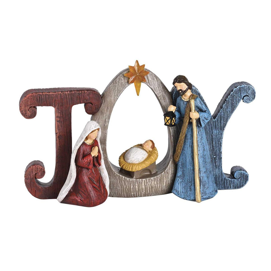 Individual Christmas Nativity Figurine 4.75 x 8.5 Inch Resin Joy Holy Family by Dicksons