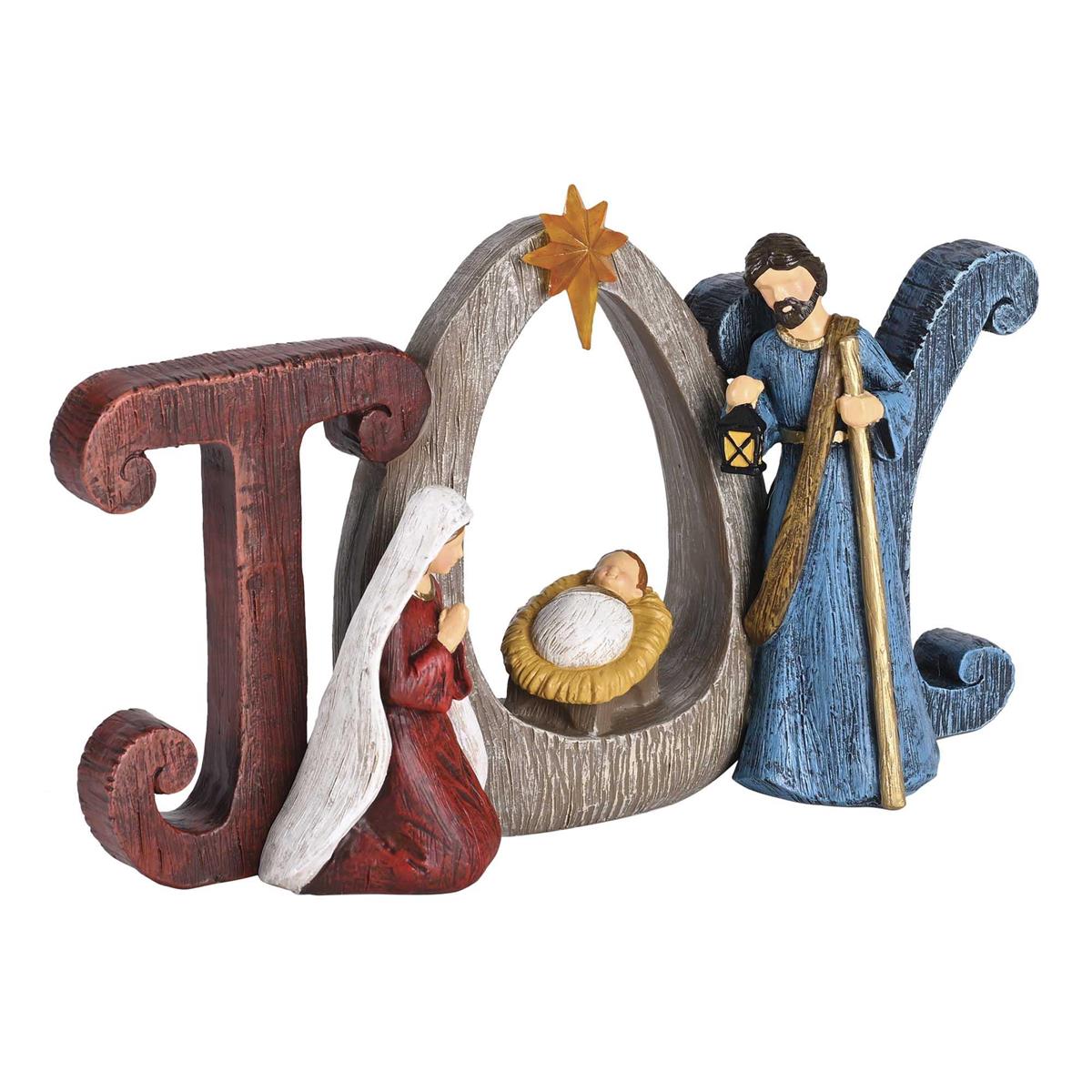 Individual Christmas Nativity Figurine 4.75 x 8.5 Inch Resin Joy Holy Family by Dicksons, product view 3