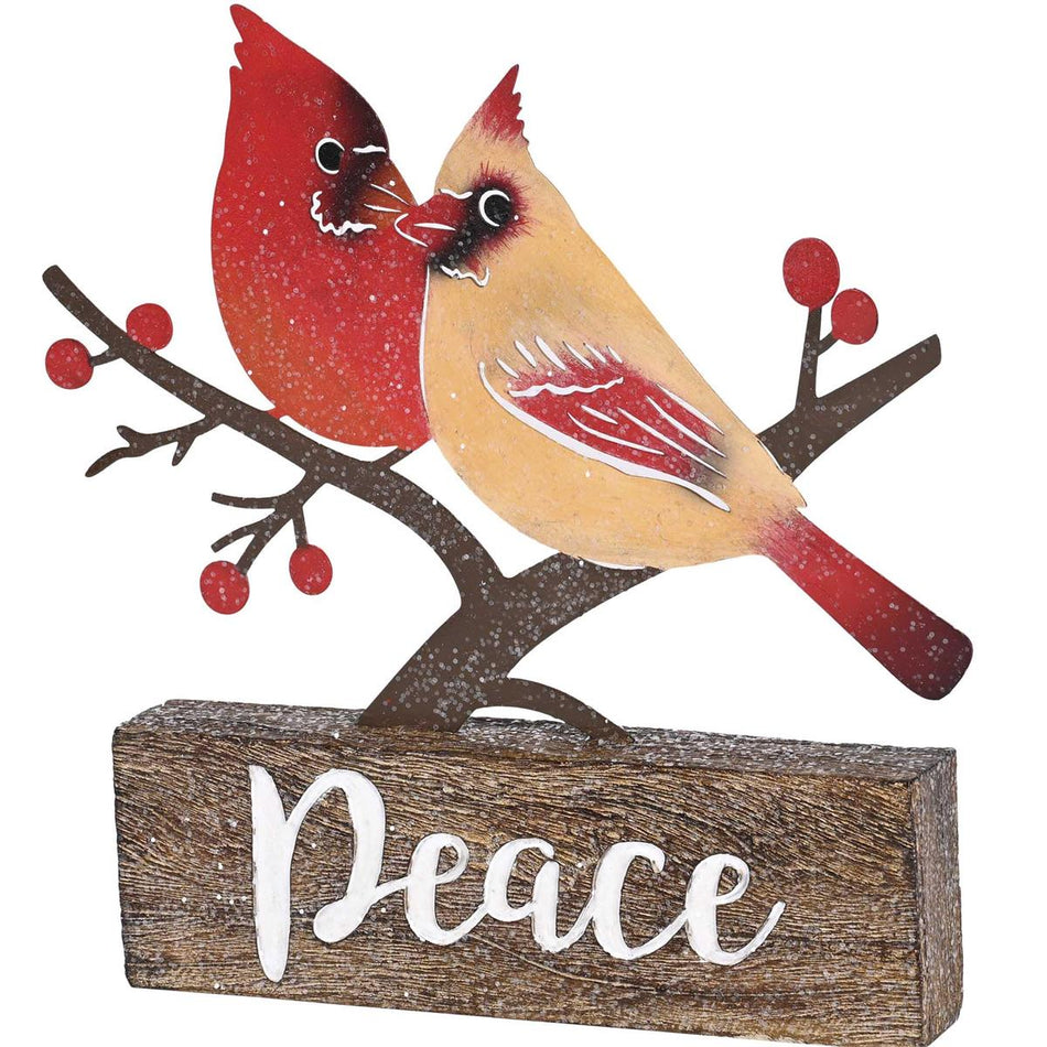 Christmas Tabletop Figurine Festive Holiday Décor 8 x 9.25 Inch Resin and Metal by Dicksons, product view 2