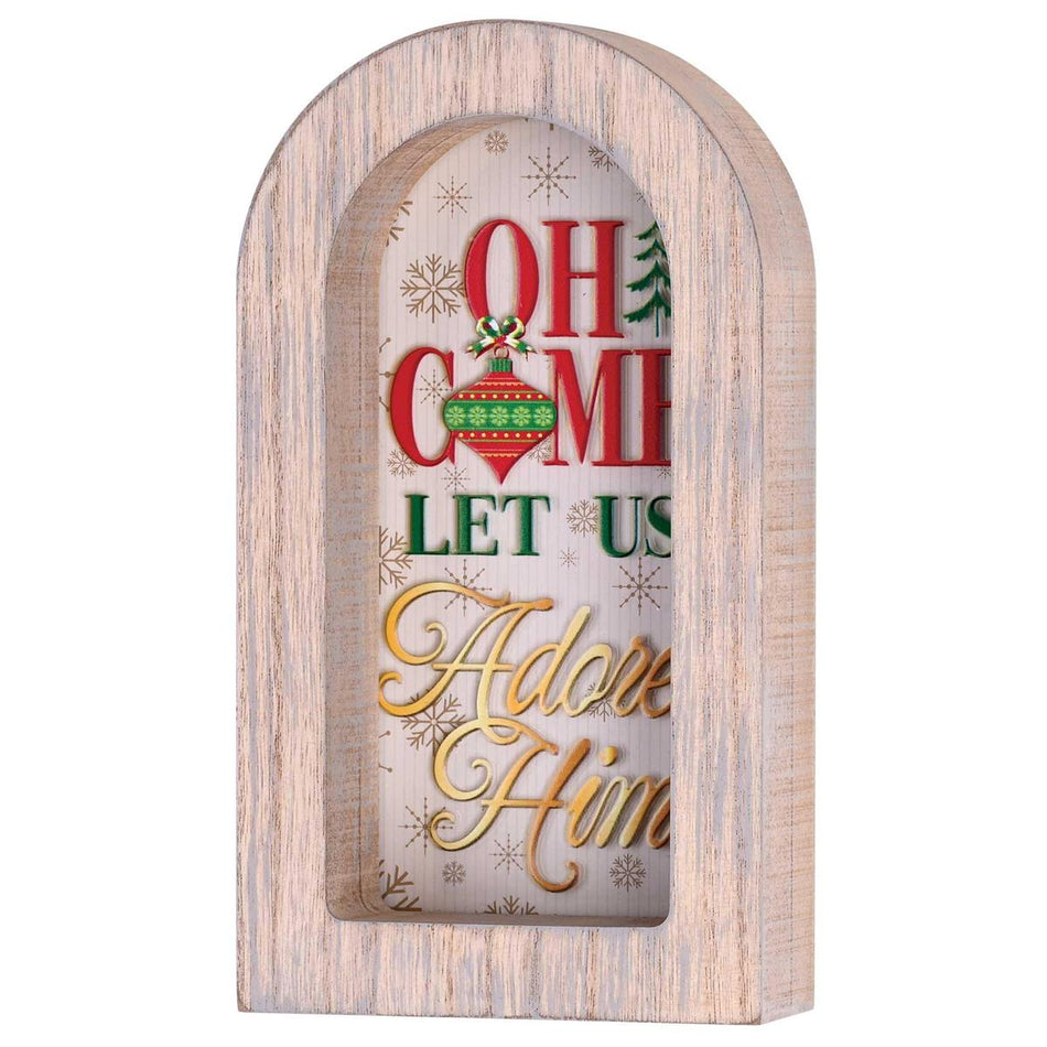 Framed Arch Oh Come Let Us Adore Him 5X8 by Dicksons