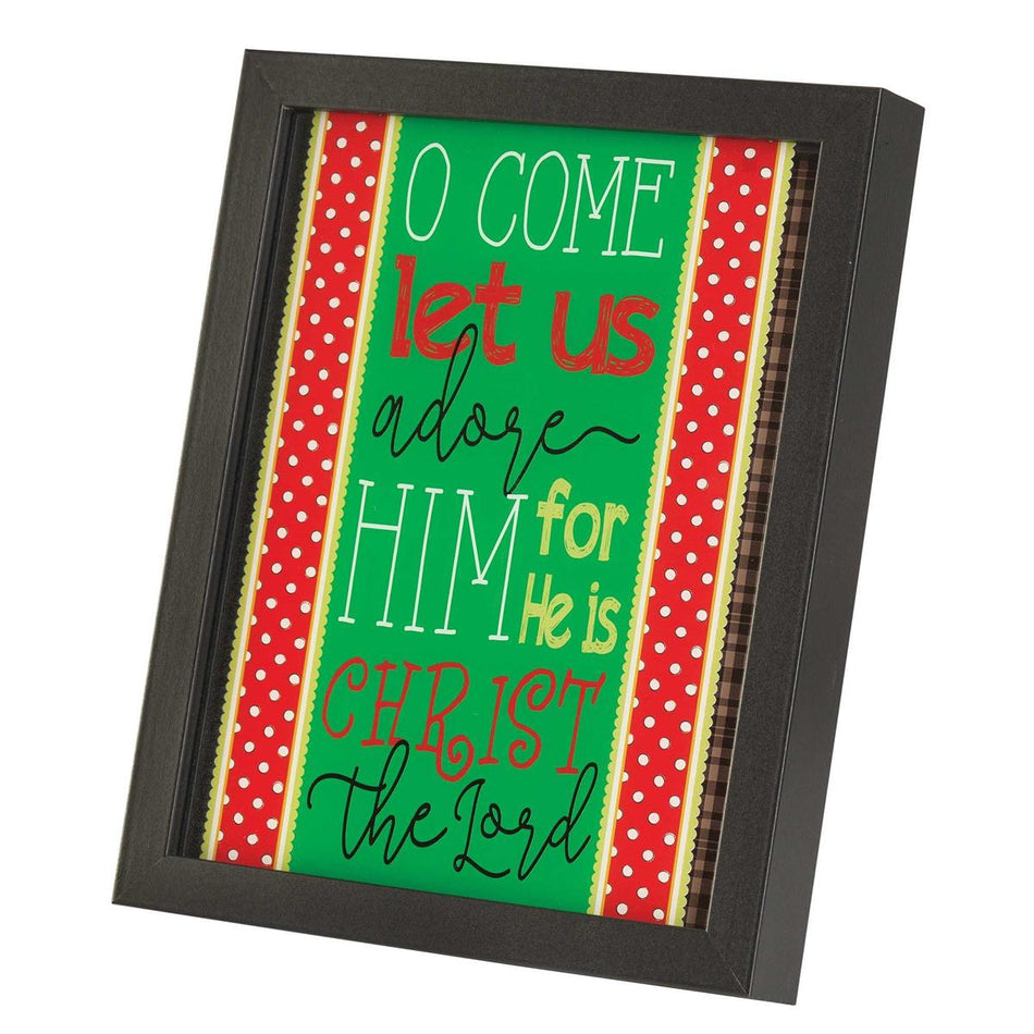 O Come Let Us Adore Him Framed Print by Dicksons