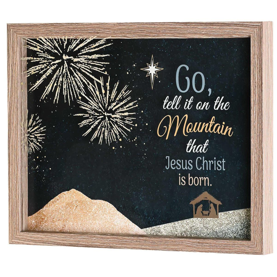 Go Tell It On The Mountain 15 x 12 Inch Decorative Hanging Wall Art or Tabletop by Dicksons