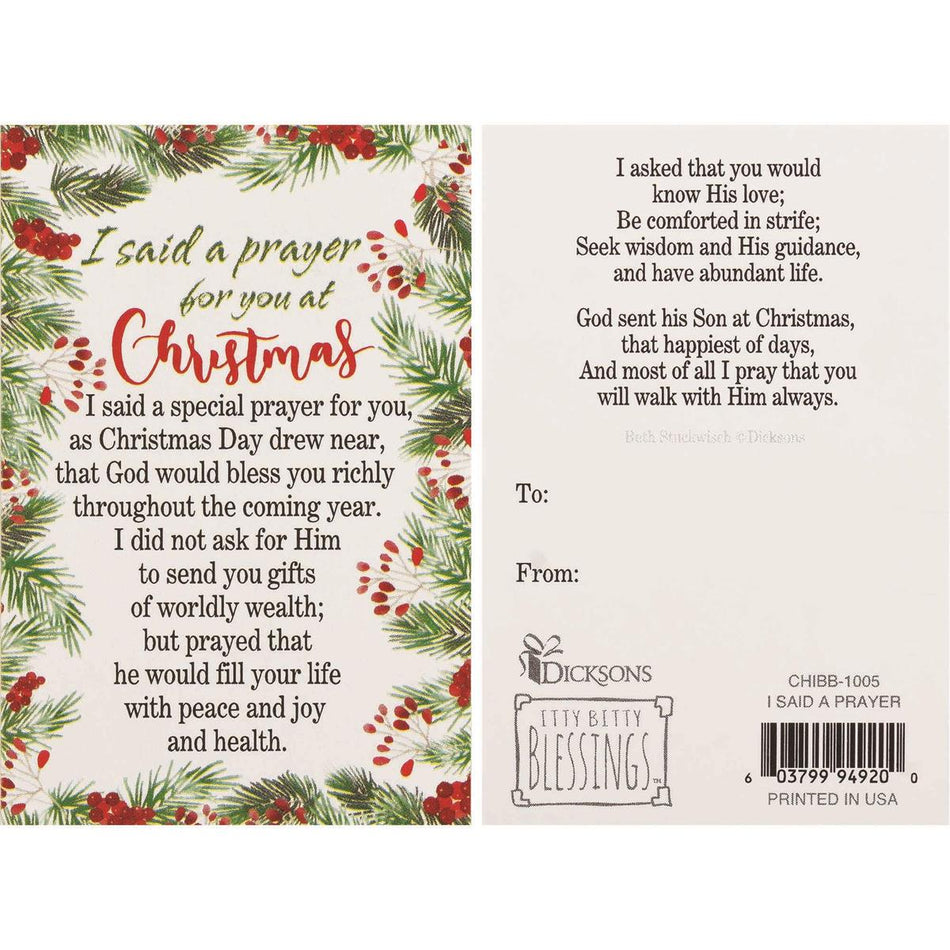 I Said a Prayer For You Card Pack of 24 by Dicksons