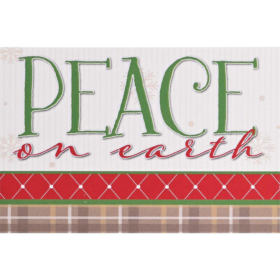 Itty Bitty Plaid Peace On Earth by Dicksons