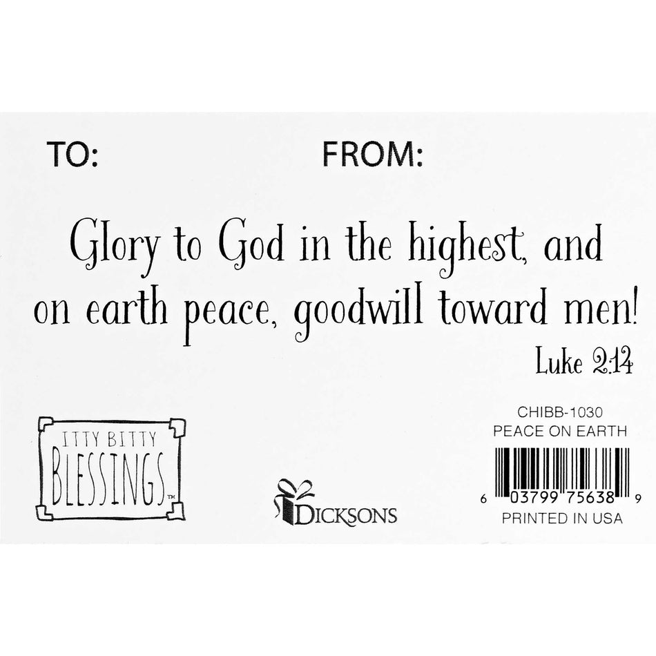 Itty Bitty Plaid Peace On Earth by Dicksons, product view 2