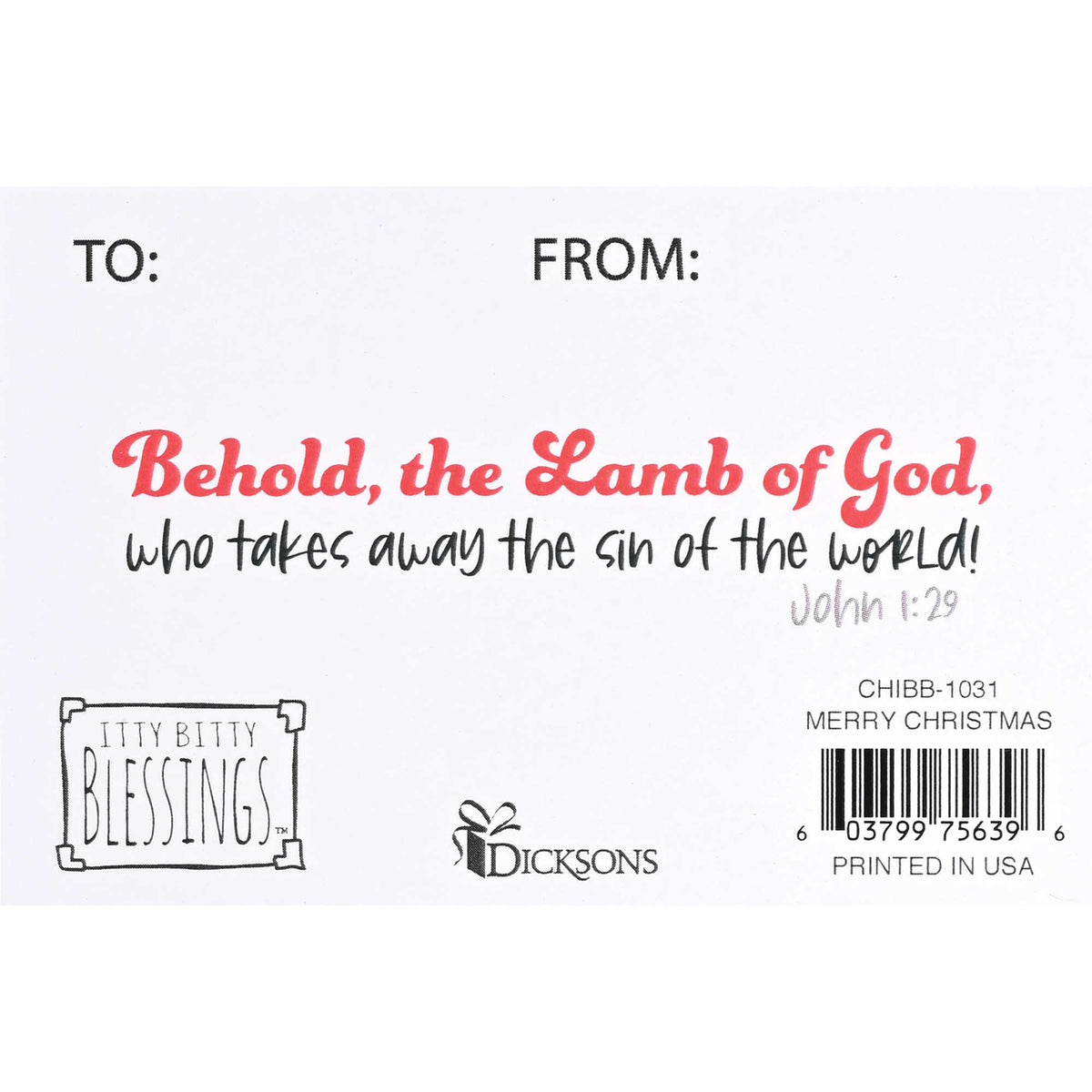 Itty Bitty Black White Merry Christmas by Dicksons, product view 2