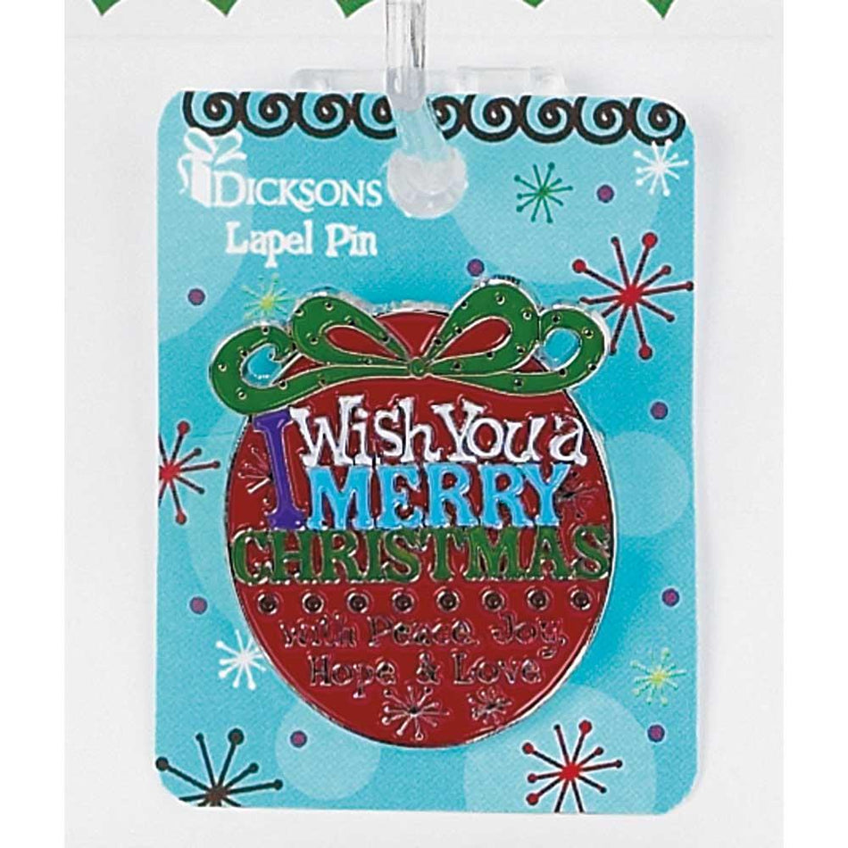 Lapel Pin I Wish You Merry by Dicksons