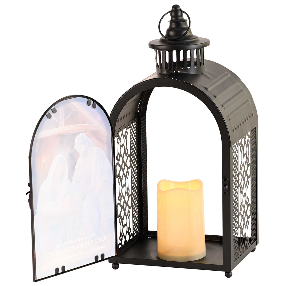 Lantern Holy Family Luke 2:14 16.5"H by Dicksons, product view 2