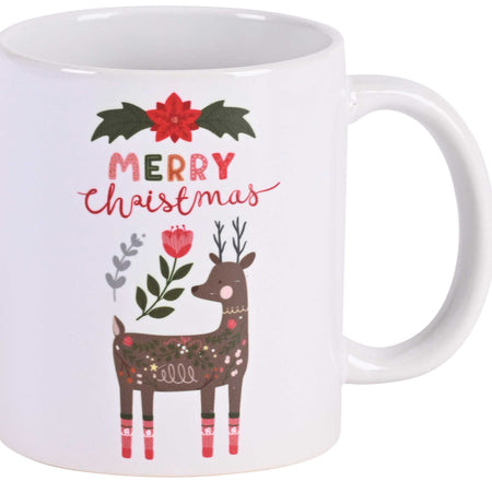 Mug Merry Christmas Deer Ceramic 11 Oz by Dicksons, product view 2