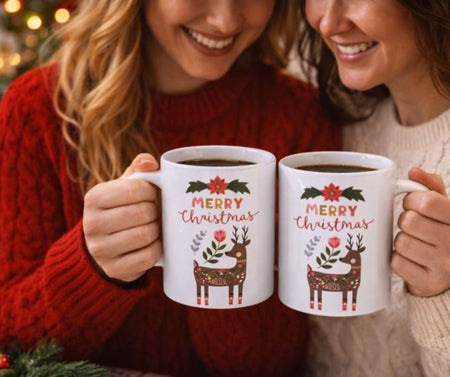 Mug Merry Christmas Deer Ceramic 11 Oz by Dicksons, product view 3