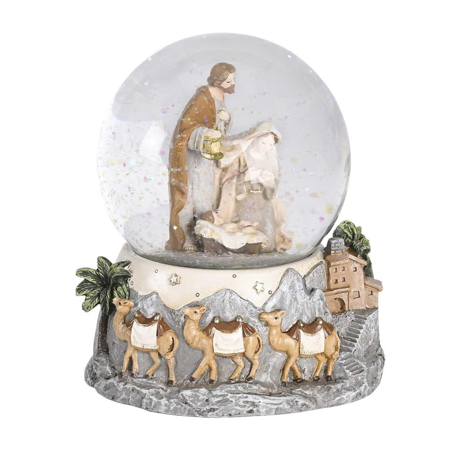 Musical Tabletop Snow Globe Holiday Christmas Décor 4.5 x 5.75 Inch Glass by Dicksons, product view 2