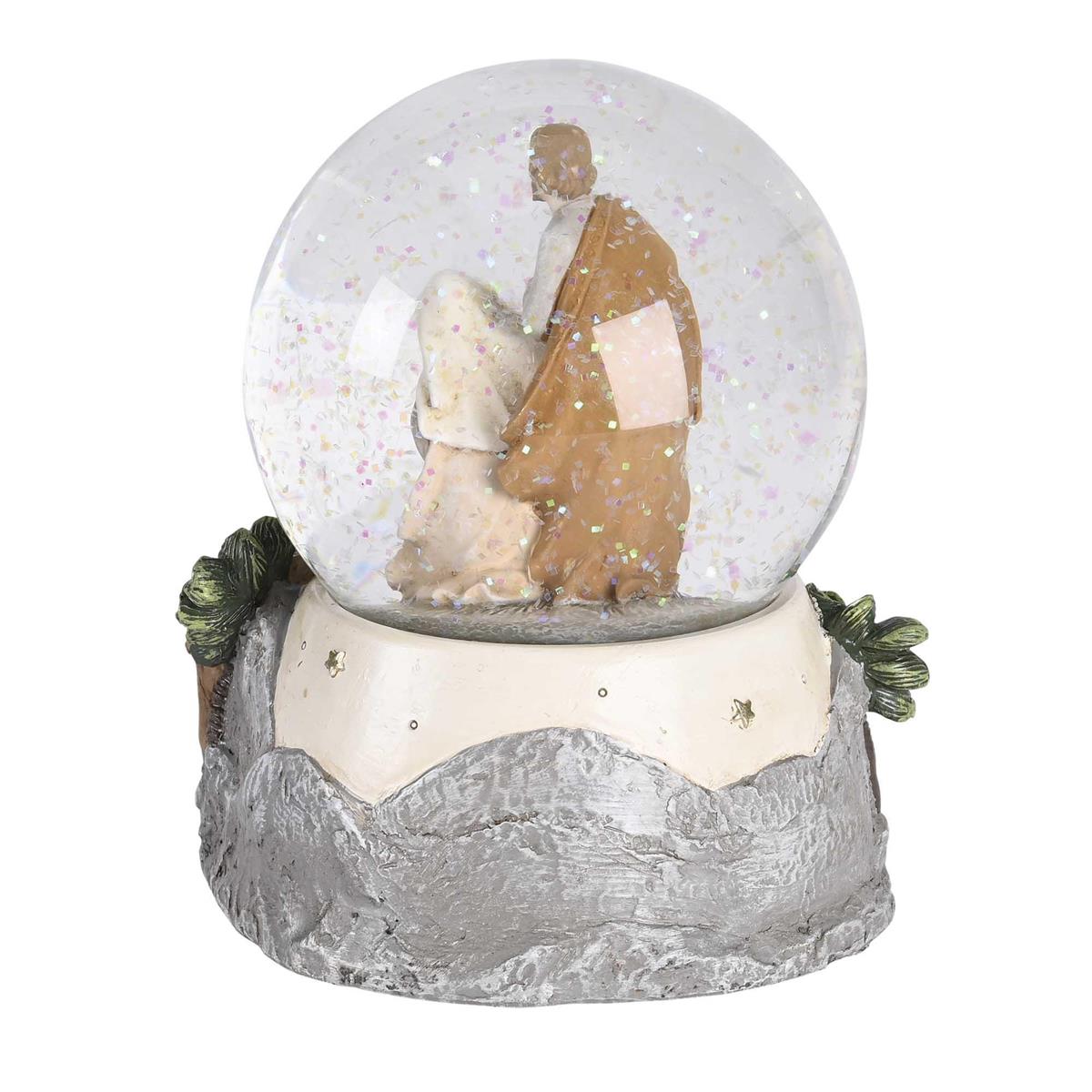 Musical Tabletop Snow Globe Holiday Christmas Décor 4.5 x 5.75 Inch Glass by Dicksons, product view 4