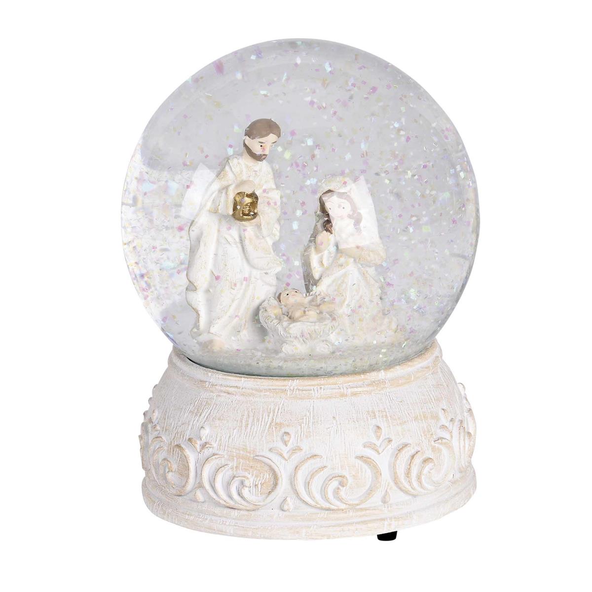 Musical Tabletop Snow Globe Holiday Christmas Décor 3.75 x 5.25 Inch Glass by Dicksons