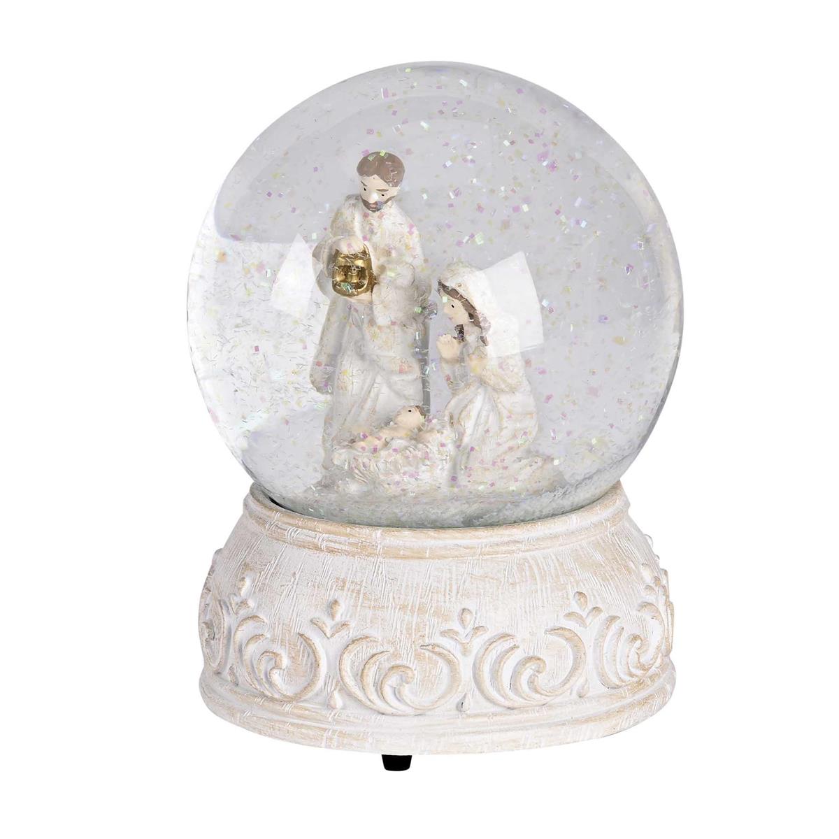 Musical Tabletop Snow Globe Holiday Christmas Décor 3.75 x 5.25 Inch Glass by Dicksons, product view 2