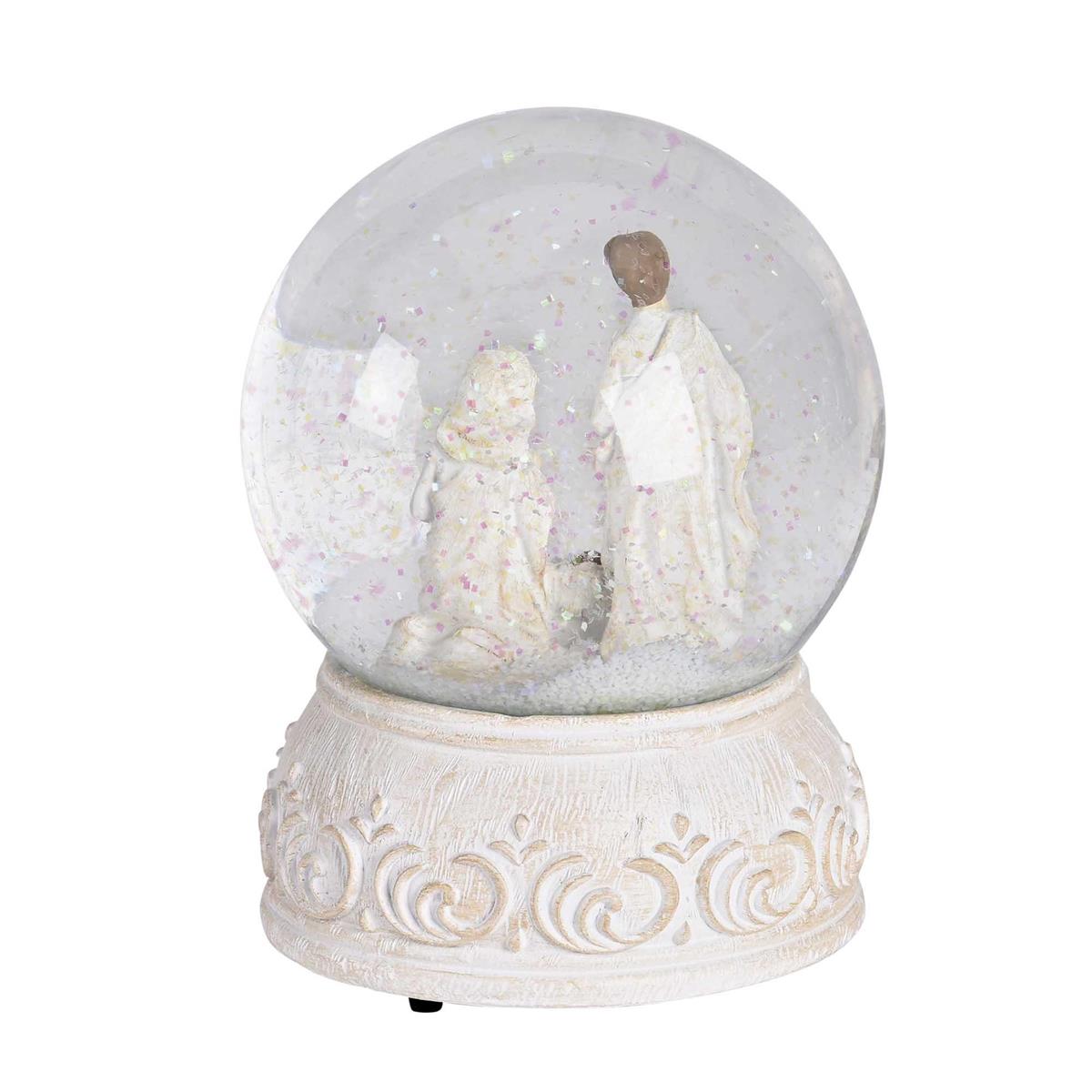 Musical Tabletop Snow Globe Holiday Christmas Décor 3.75 x 5.25 Inch Glass by Dicksons, product view 4