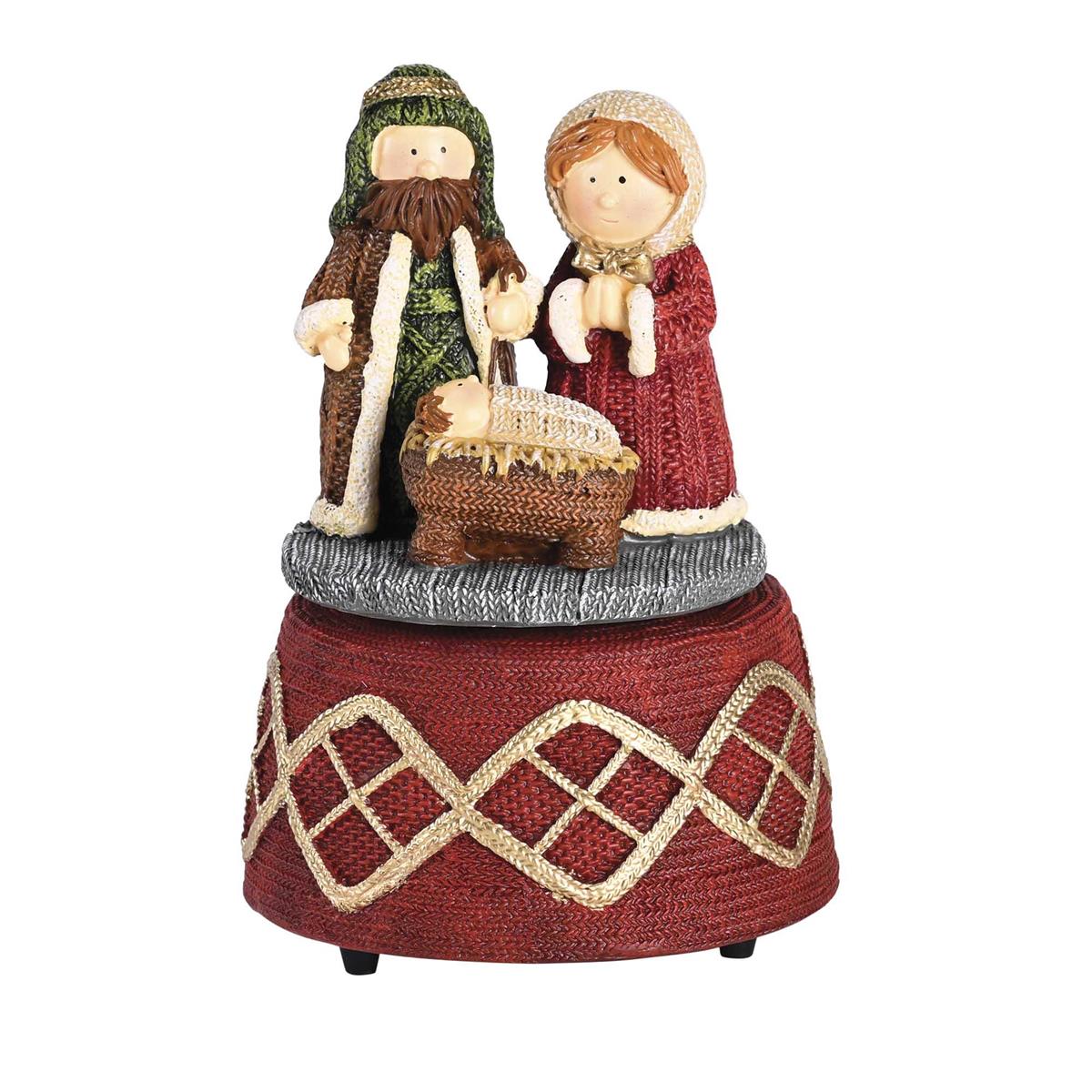 Figurine Musical Christmas Red Knit by Dicksons
