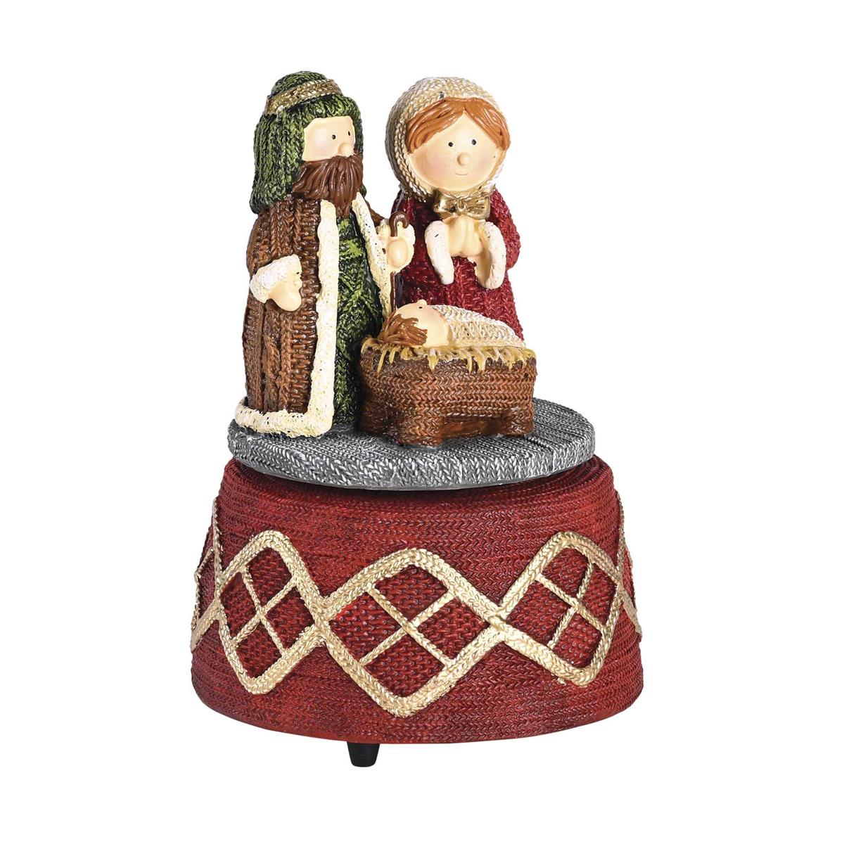 Figurine Musical Christmas Red Knit by Dicksons, product view 3