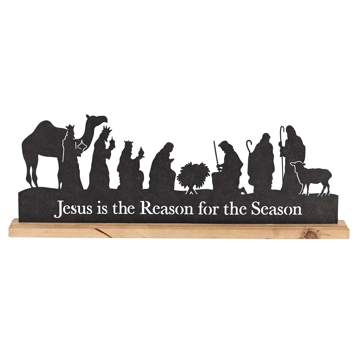 Nativity Holy Family Silhouette WoodBase by Dicksons