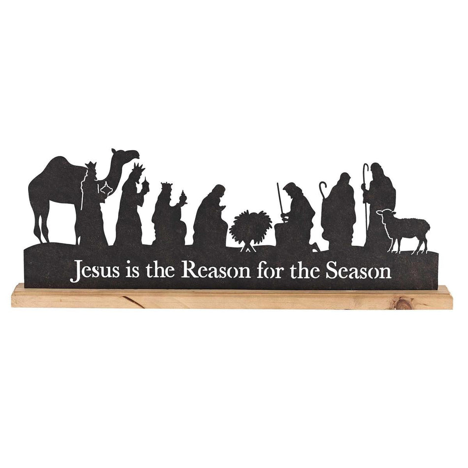 Nativity Holy Family Silhouette WoodBase by Dicksons