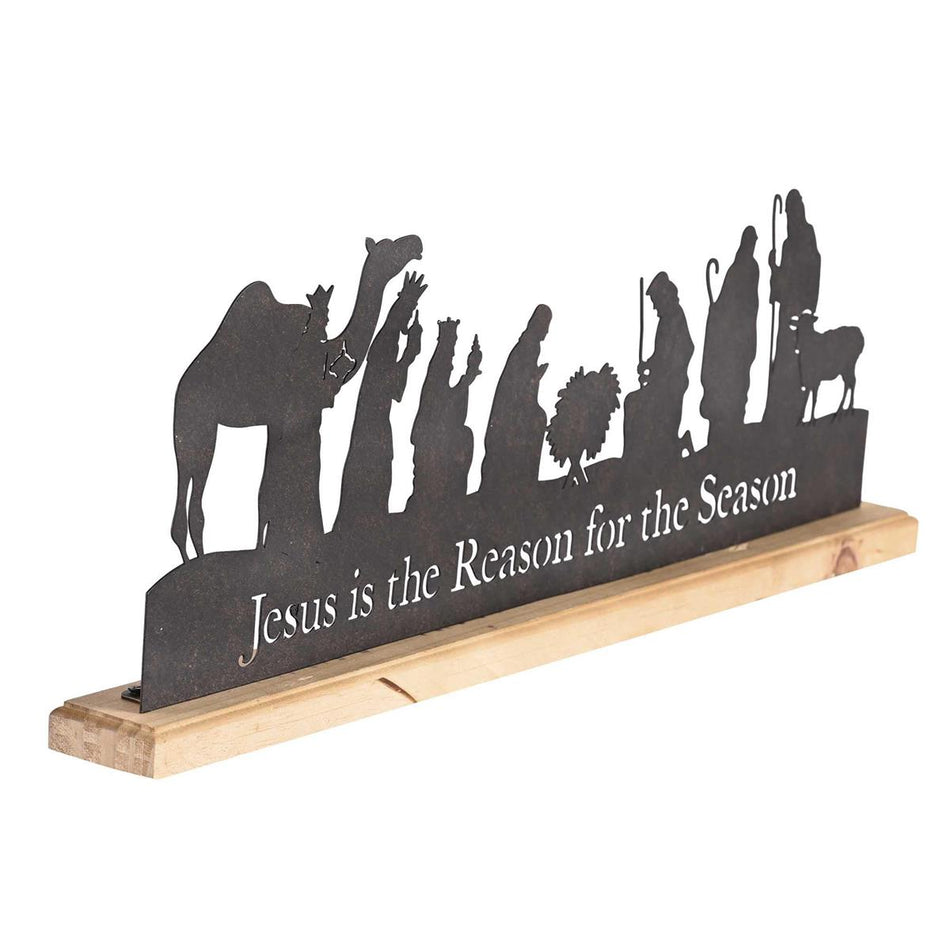 Nativity Holy Family Silhouette WoodBase by Dicksons, product view 2