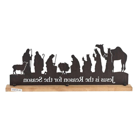Nativity Holy Family Silhouette WoodBase by Dicksons, product view 3