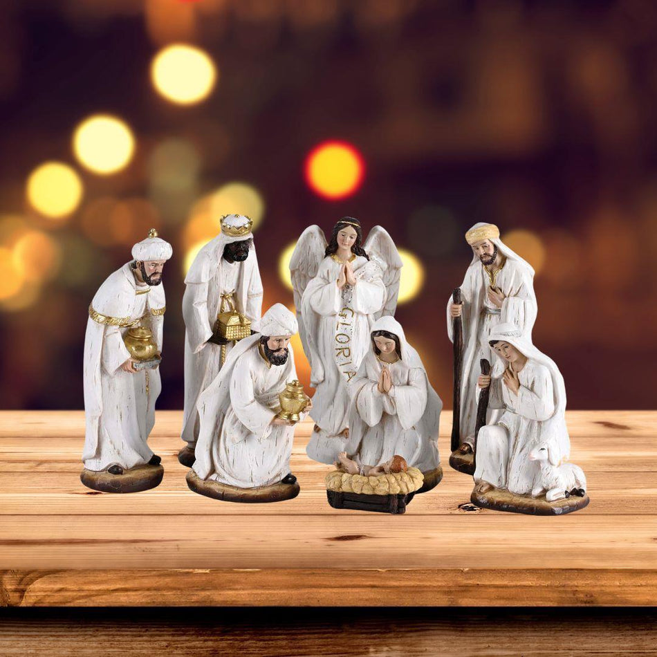 Nativity White Holy Family 8H by Dicksons, product view 2