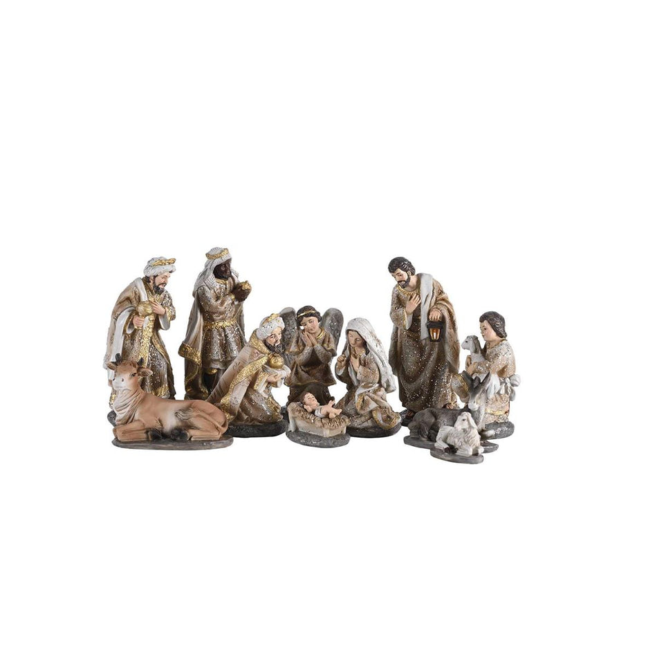 Nativity Holy Family Glitter Finish 5.5H by Dicksons