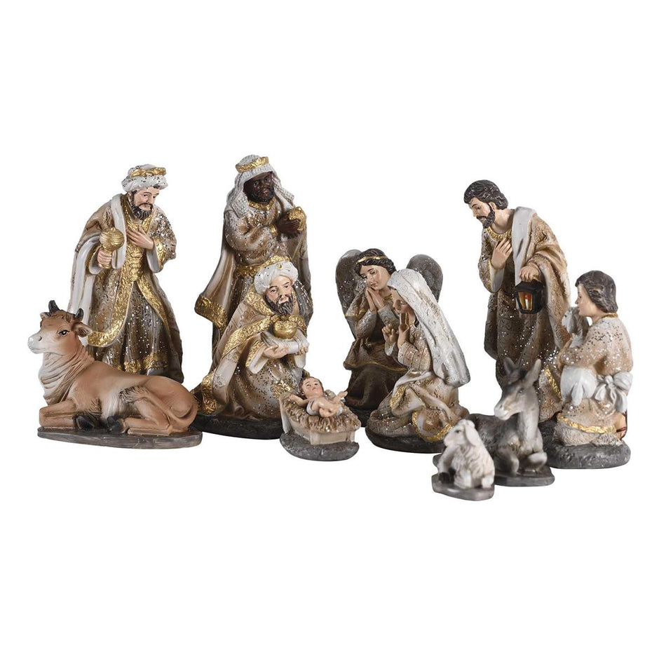 Nativity Holy Family Glitter Finish 5.5H by Dicksons, product view 2