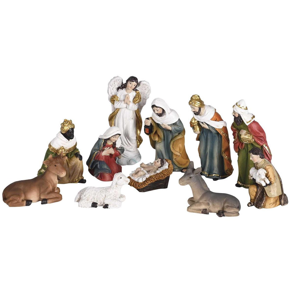 Nativity Scene Figurines Christmas Décor 1.5 x 3.5 Inch Resin Holy Family by Dicksons