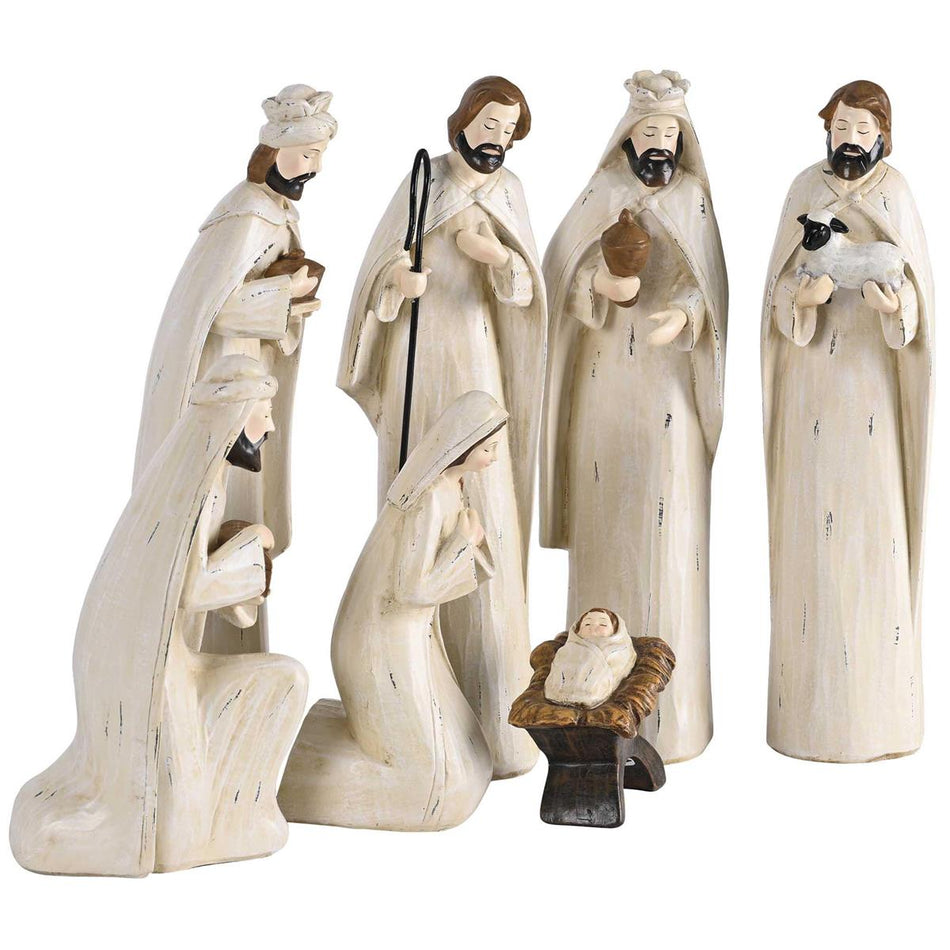Nativity Scene Figurines Christmas Décor 3.5 x 11.25 Inch Resin Holy Family by Dicksons, product view 2