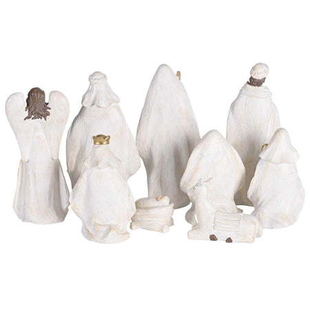 Nativity 9 Piece 7H White Wood Look by Dicksons, product view 3