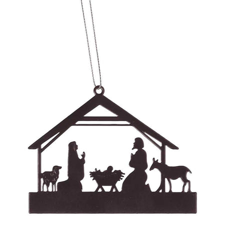 Holy Family and Animal Friends Silhouette 4 x 3 Metal Christmas Nativity by Dicksons