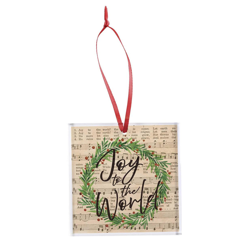 Ornament Joy To The World Hymn Wreath, one of the items in the Joy Ornament Collection of Five. A photograph of the assembled set is pending.