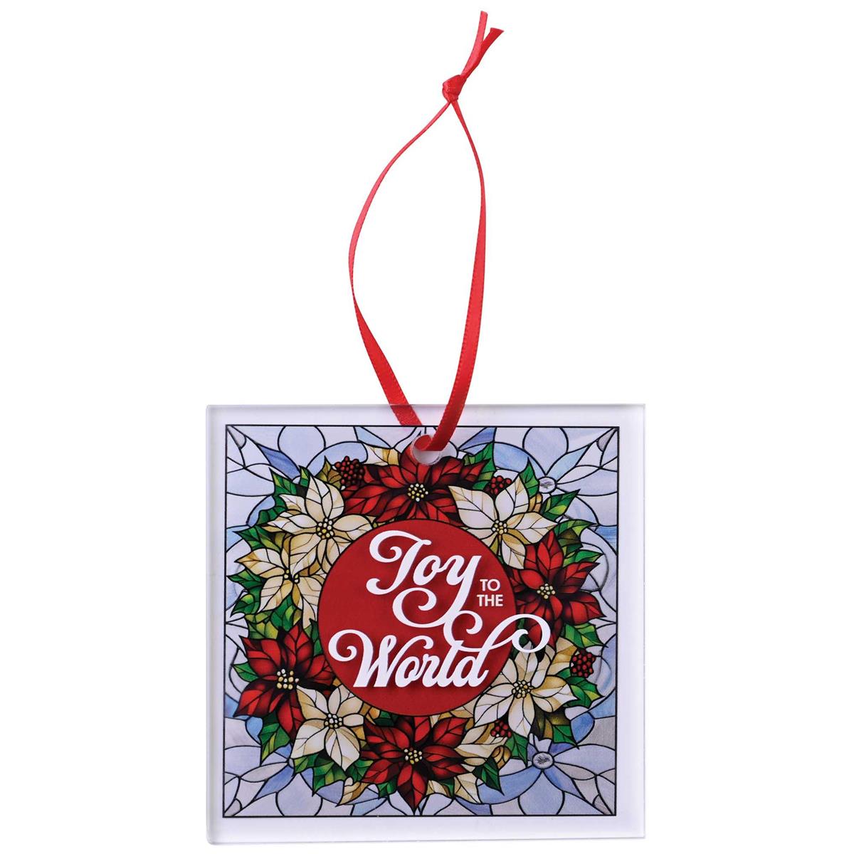 Ornament Poinsettias Joy To The World by Dicksons
