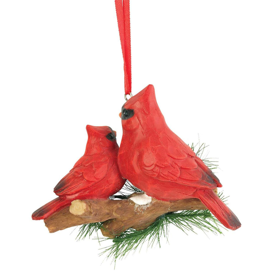 Red Birds on Branch Ornament 3.125"H by Dicksons, product view 2
