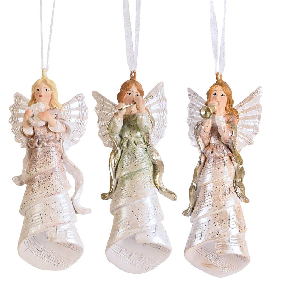 Ornament Musical Angels 3 Assorted 4in by Dicksons
