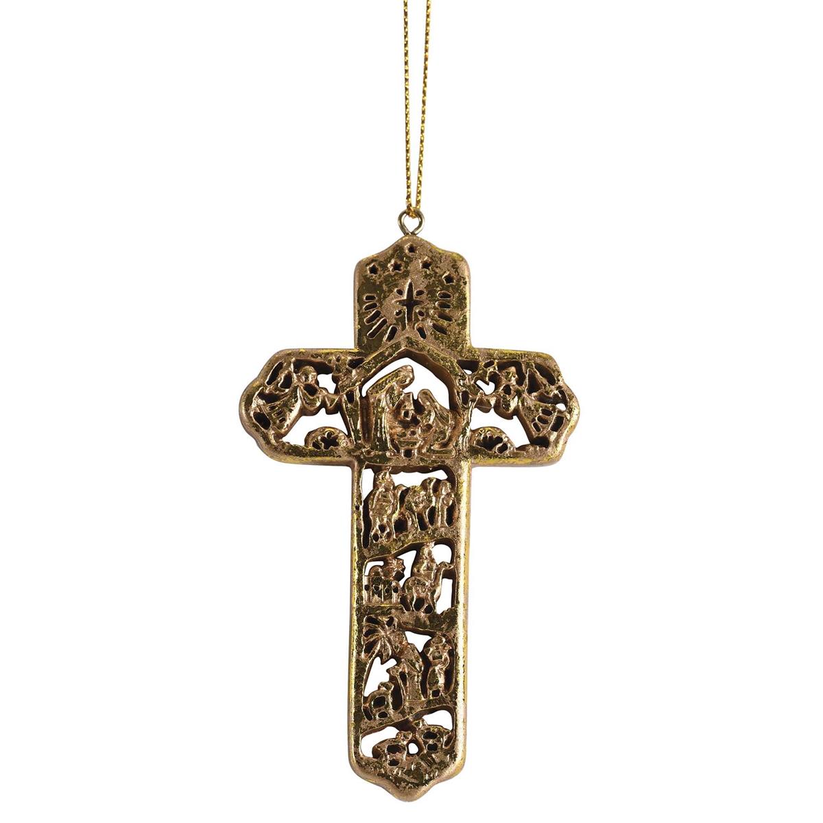 Ornament Nativity Cross Resin 4H by Dicksons
