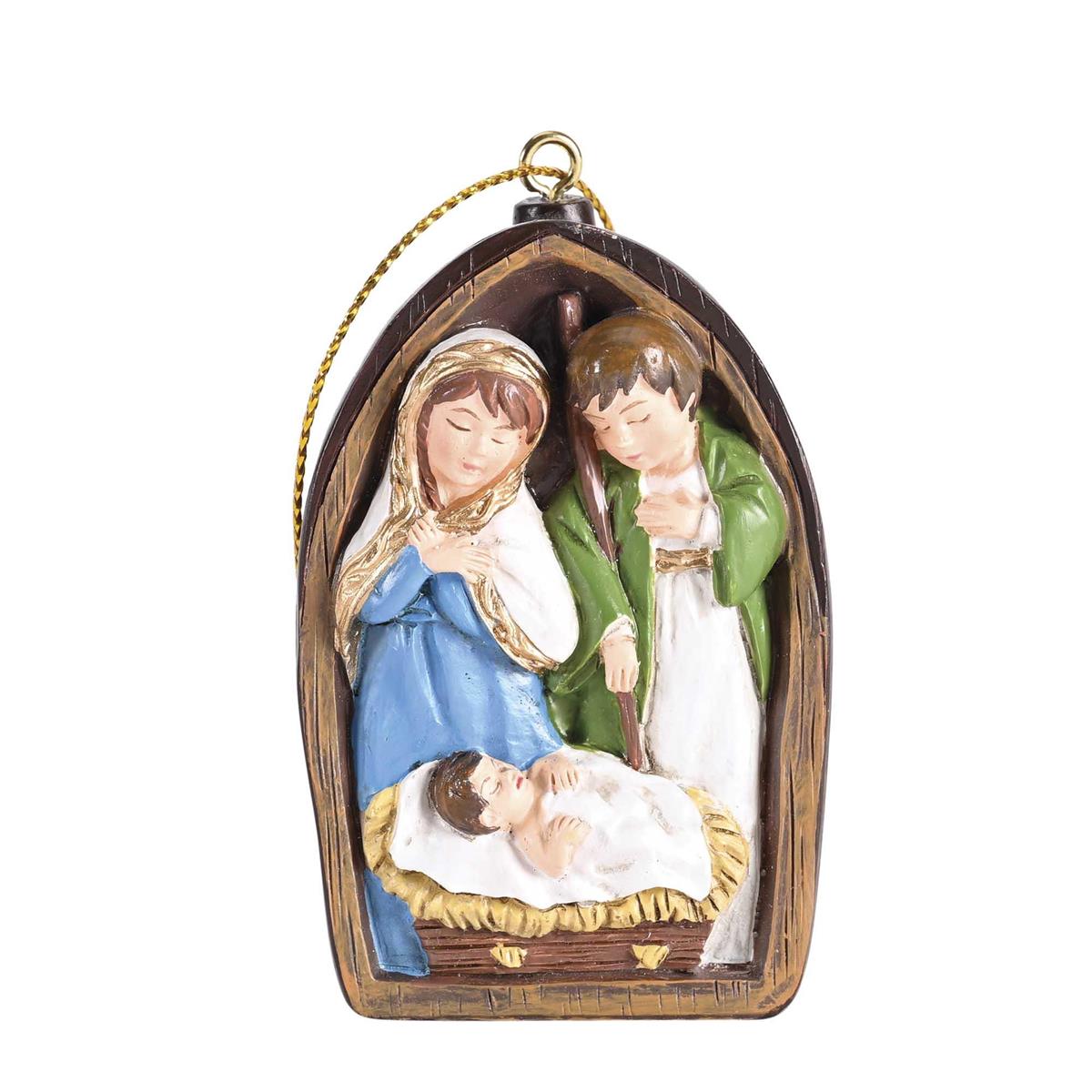 Ornament Holy Family Gold String 2.5H by Dicksons