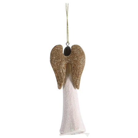 Ornament White Gold Glitter Angel Joy 4H by Dicksons, product view 2