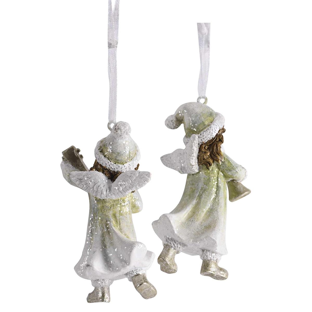 Ornament 2 Piece Angels With Instruments by Dicksons, product view 2