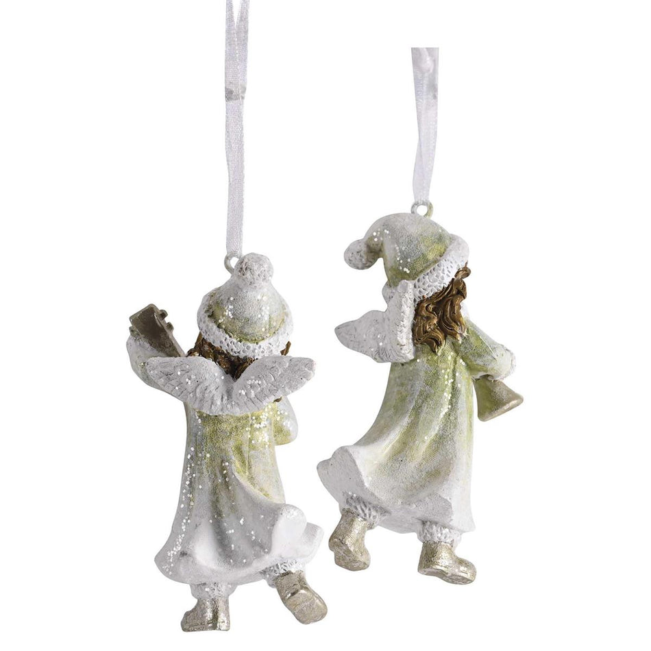Ornament 2 Piece Angels With Instruments by Dicksons, product view 2