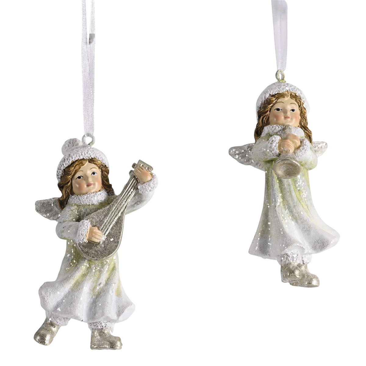 Ornament 2 Piece Angels With Instruments by Dicksons, product view 3