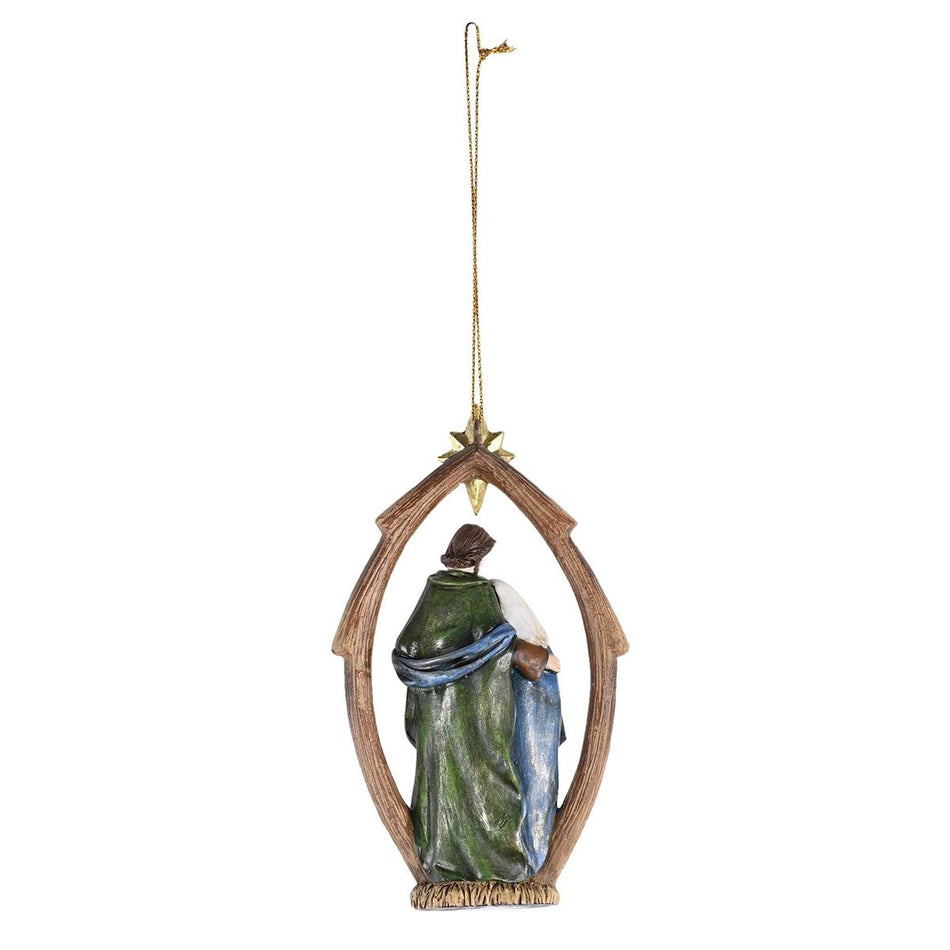Decorative Holiday Hanging Christmas Tree Ornament 5 Inch Resin Holy Family by Dicksons, product view 2