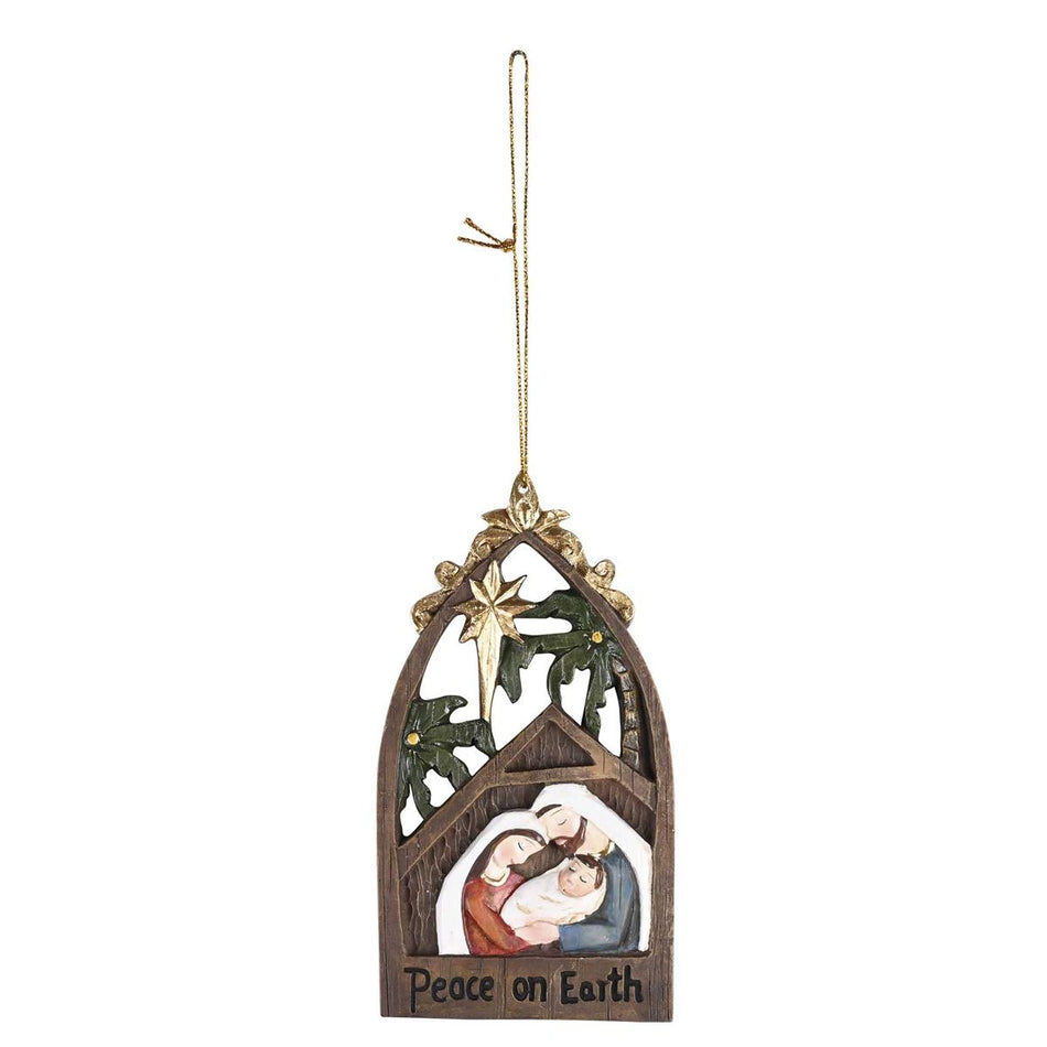 Decorative Holiday Hanging Christmas Tree Ornament 2.5 x 5 Inch Resin Peace by Dicksons
