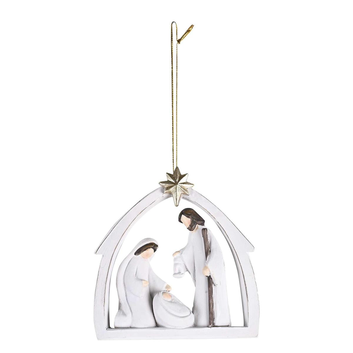 Decorative Holiday Hanging Christmas Tree Ornament 3.5 x 4 Inch Resin Holy by Dicksons