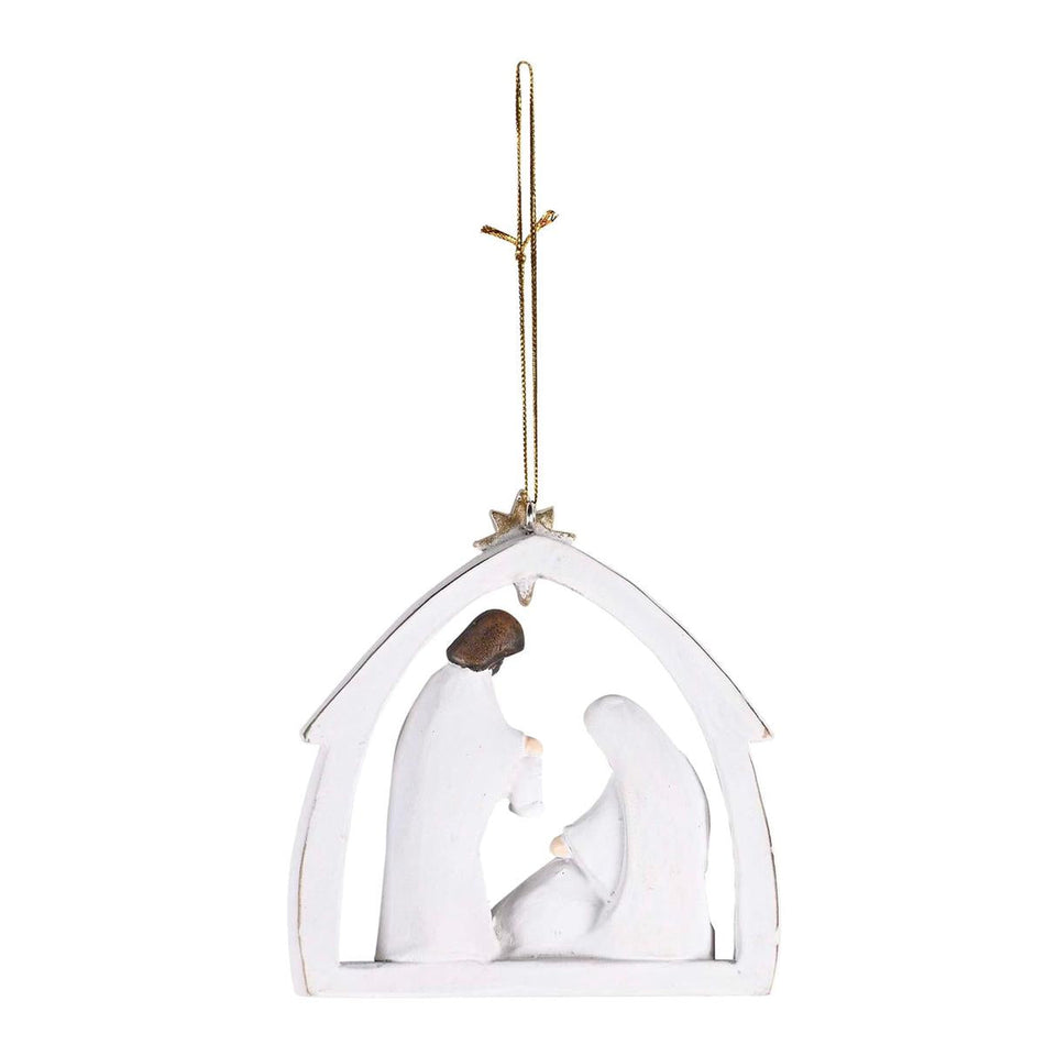 Decorative Holiday Hanging Christmas Tree Ornament 3.5 x 4 Inch Resin Holy by Dicksons, product view 2