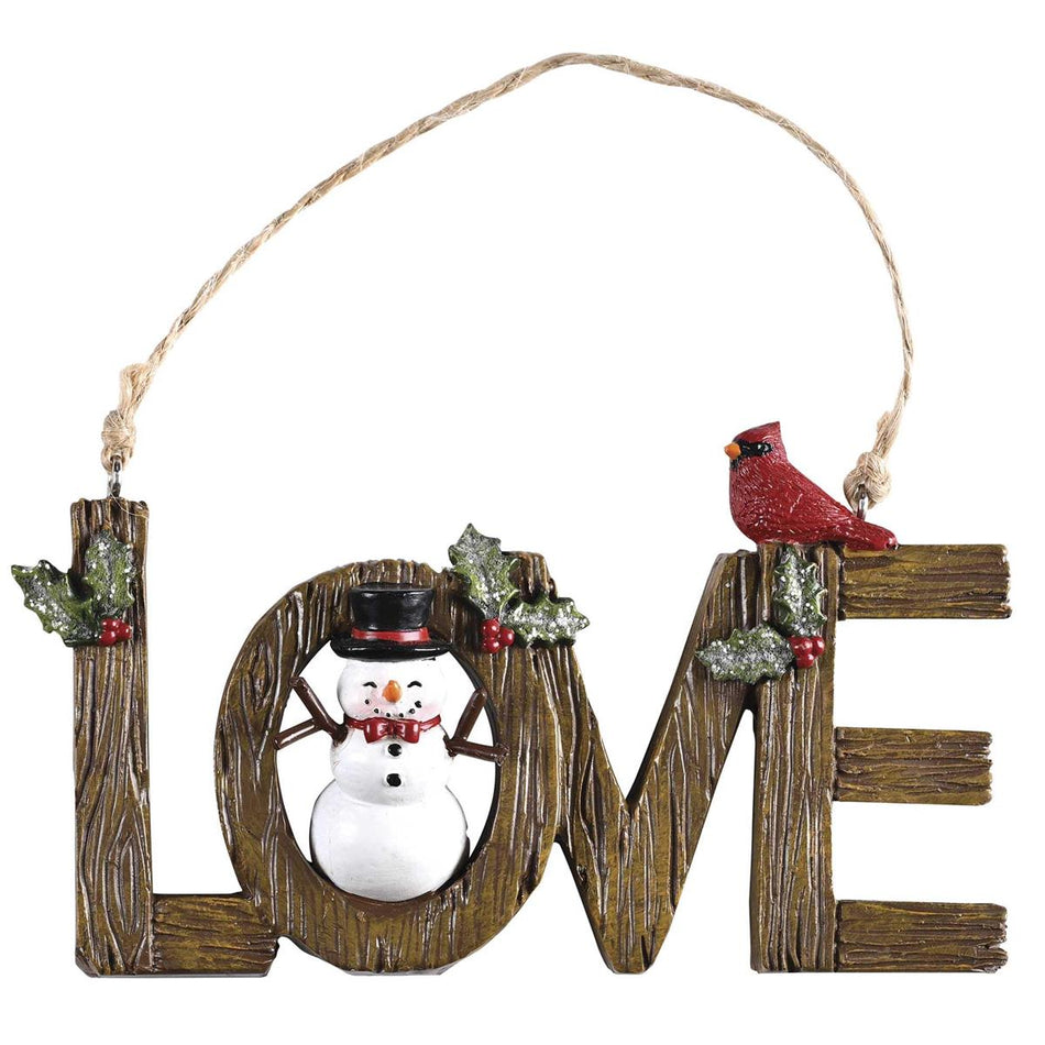Decorative Holiday Hanging Christmas Tree Ornament 2.75 x 4.5 Inch Resin Love by Dicksons