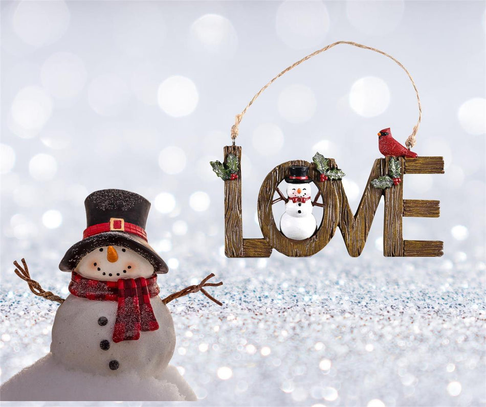 Decorative Holiday Hanging Christmas Tree Ornament 2.75 x 4.5 Inch Resin Love by Dicksons, product view 2