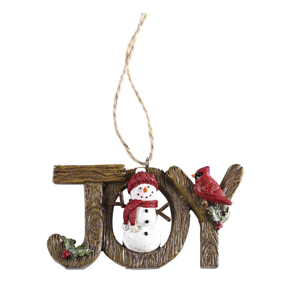 Decorative Holiday Hanging Christmas Tree Ornament 2 x 4 Inch Resin Joy Snowman by Dicksons
